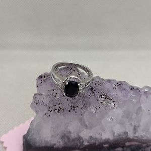 Sapphire Diamond & Cubic Zirconia Ring Size 6